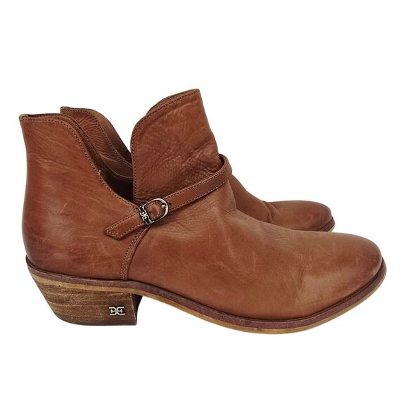 Sam Edelman Palmer Ankle Booties Brown 6 - Picture 1 of 9